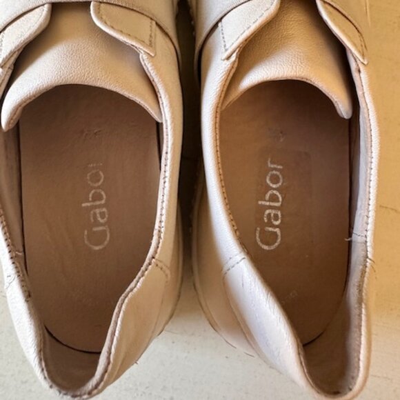 Gabor platform Leather Sneaker in Panna - Picture 4 of 6